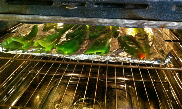 peppers in oven