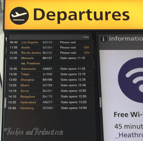 Departures from Heathrow