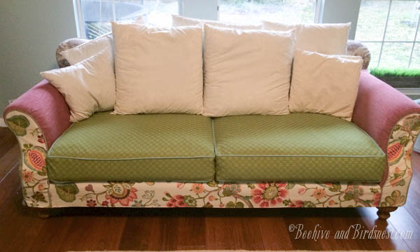Sofa unfinished cushions